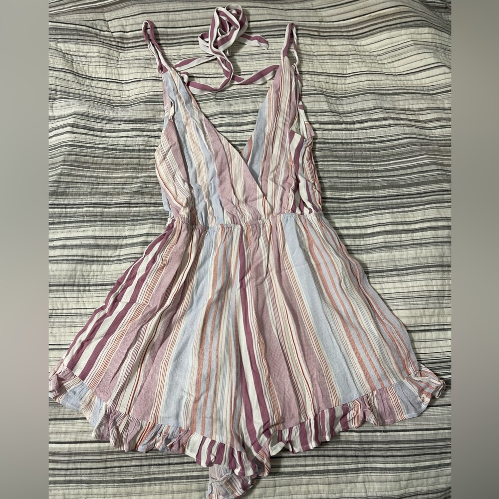 Lunik Striped Sleeveless Romper